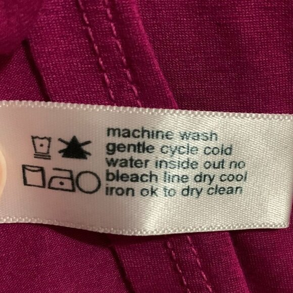 Three Dots Sleeveless V-Neck Fuchsia Tank Top Tunic Blouse. Size Small - Picture 6 of 8